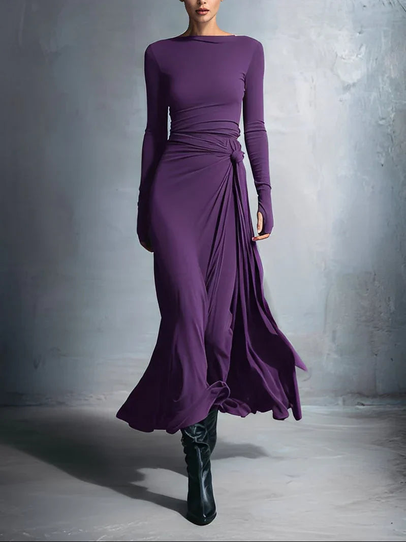 Maxi dress with side knot