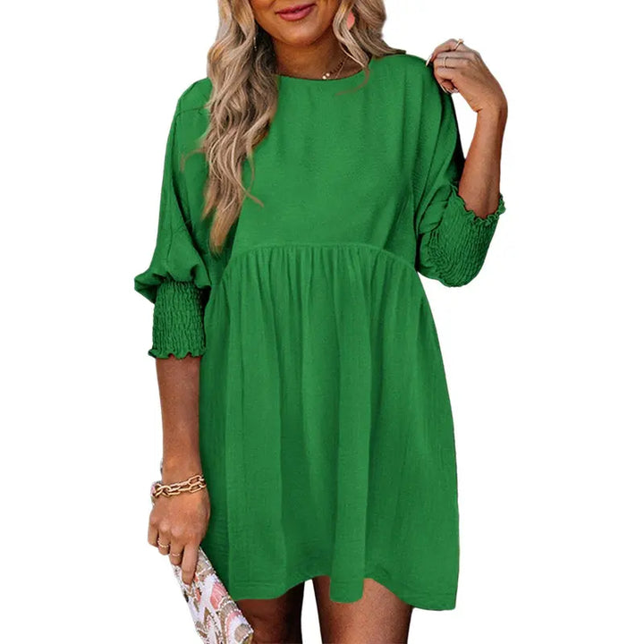 Casual Loose Fit Short Sleeve Mini Dress
