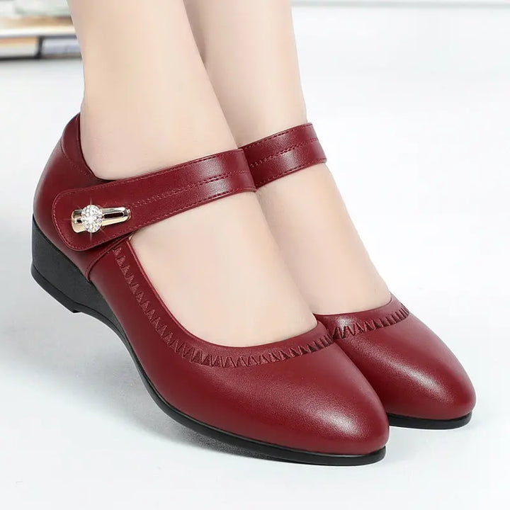 Lydia – Elegant Mid-Heel Comfort Real Leather Shoes