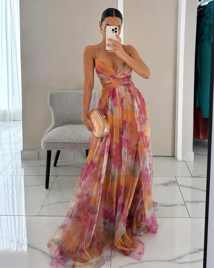 Women’s Elegant Floral Maxi Dress