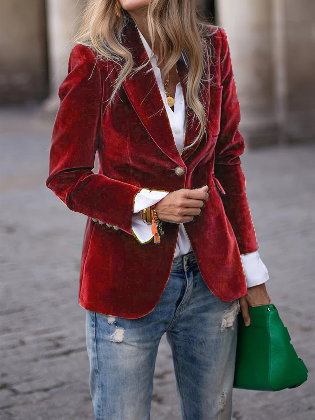 Women’s Classic Button-Up Casual Blazer