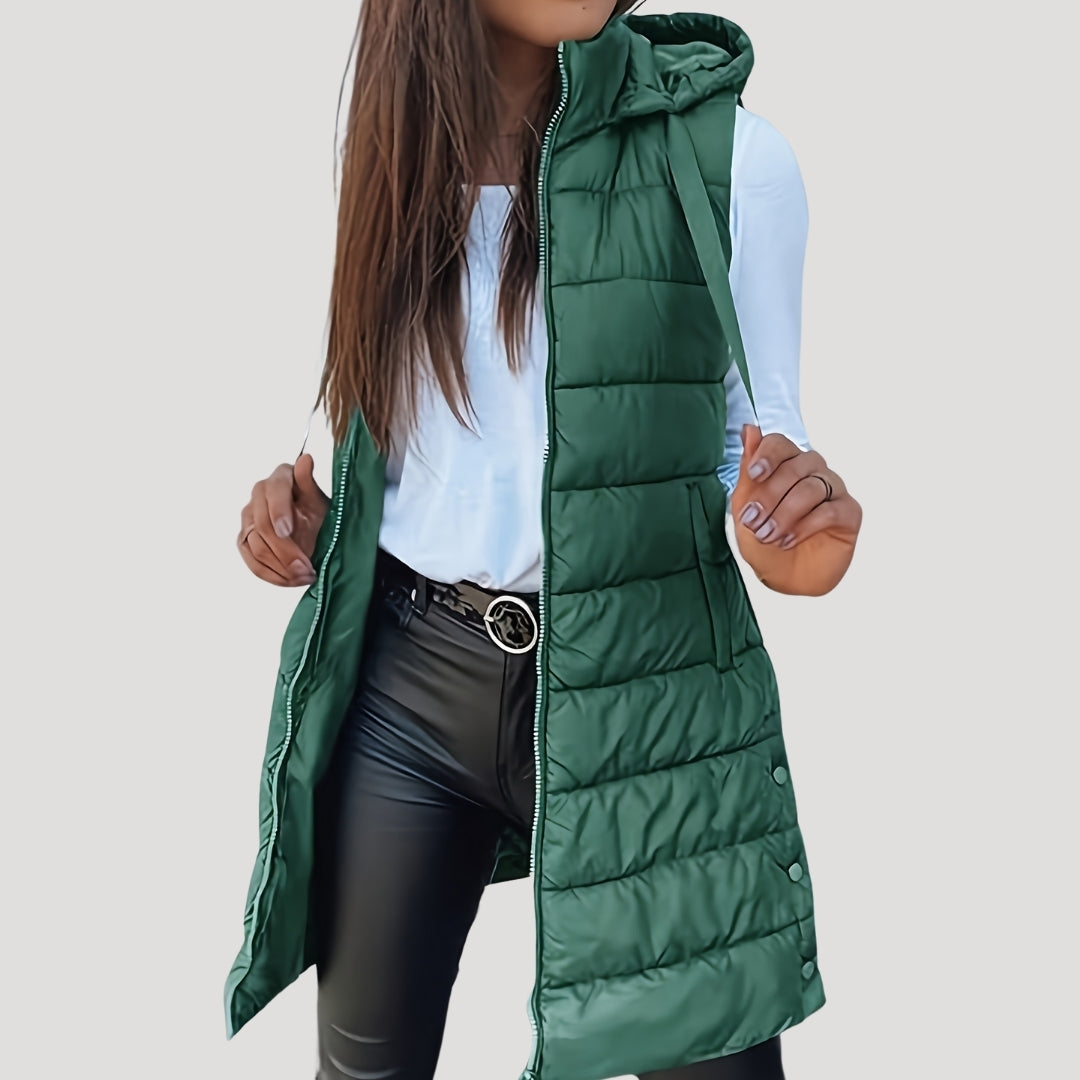 Winter Hooded Puffer Women Vest