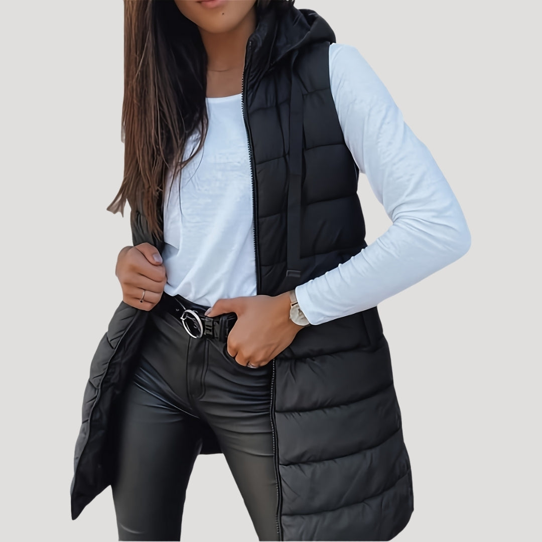 Winter Hooded Puffer Women Vest