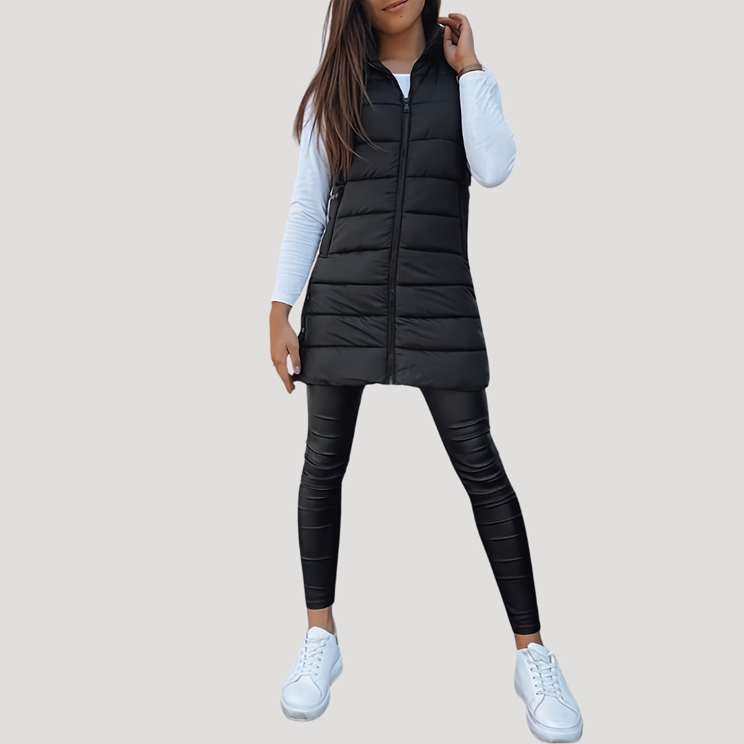 Winter Hooded Puffer Women Vest