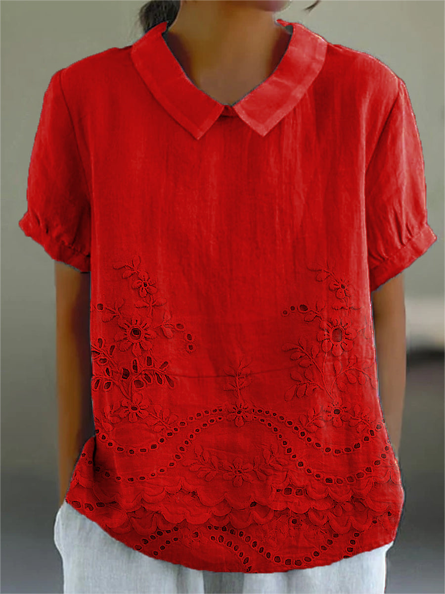 Floral Embroidered Shirt