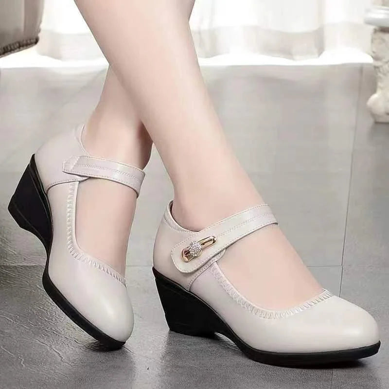 Lydia – Elegant Mid-Heel Comfort Real Leather Shoes