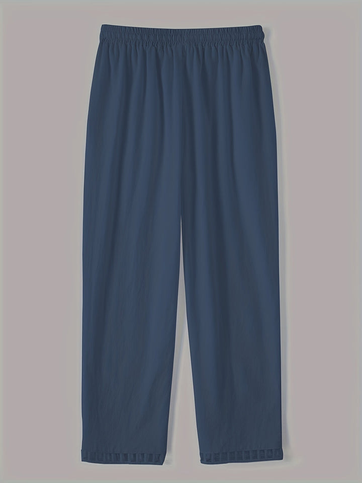 Relaxed Contrast Trim Cropped Pants