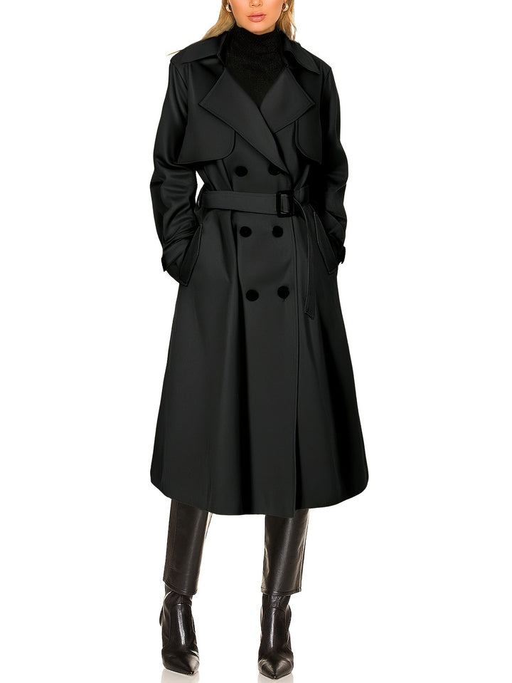 Women’s Elegant Longline Office Trench Coat