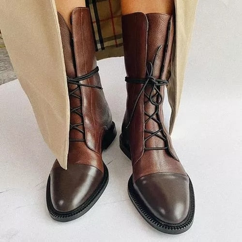 Women’s Lace-Up Leather Ankle Boots