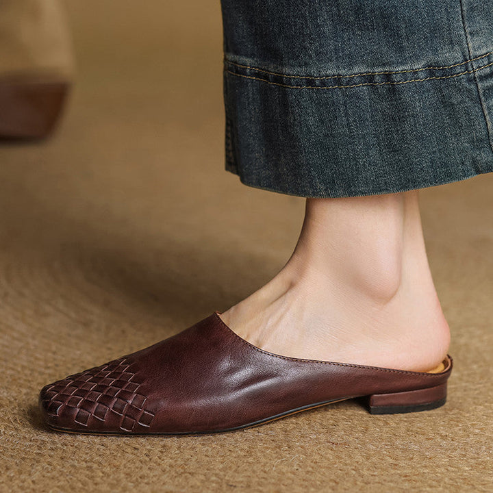 Breathable Real Leather Mules