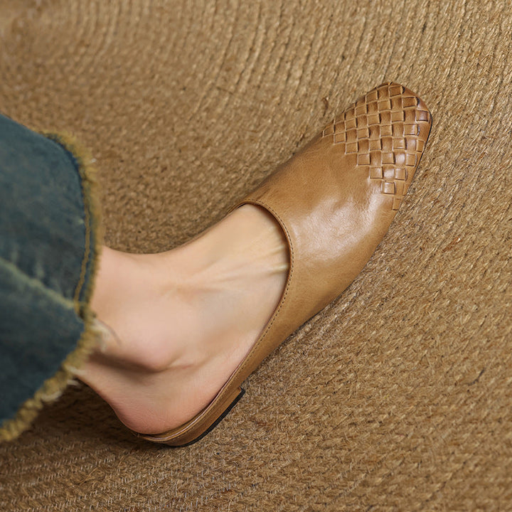 Breathable Real Leather Mules