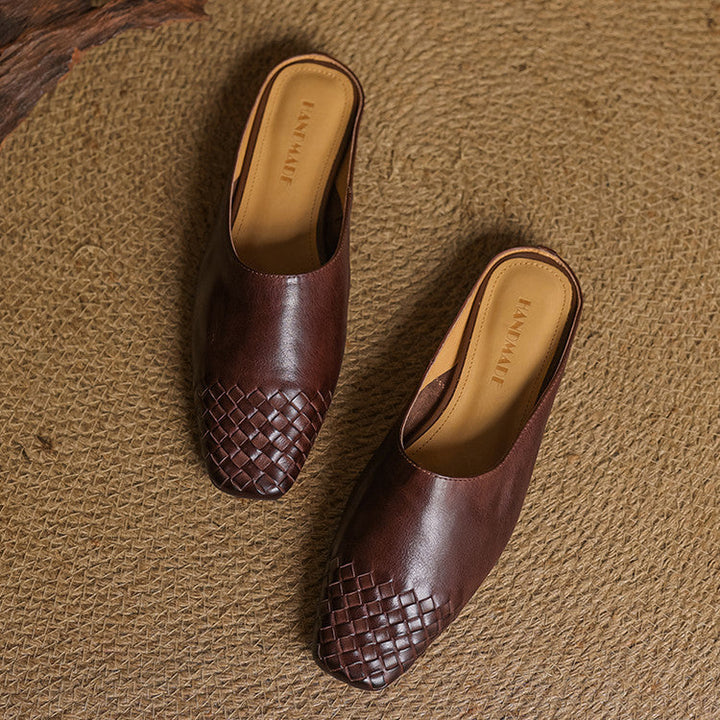 Breathable Real Leather Mules
