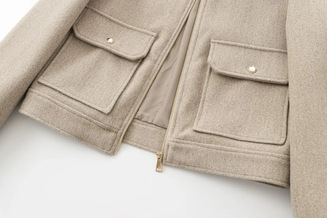 Women’s Casual Zip Front Pocket Jacket