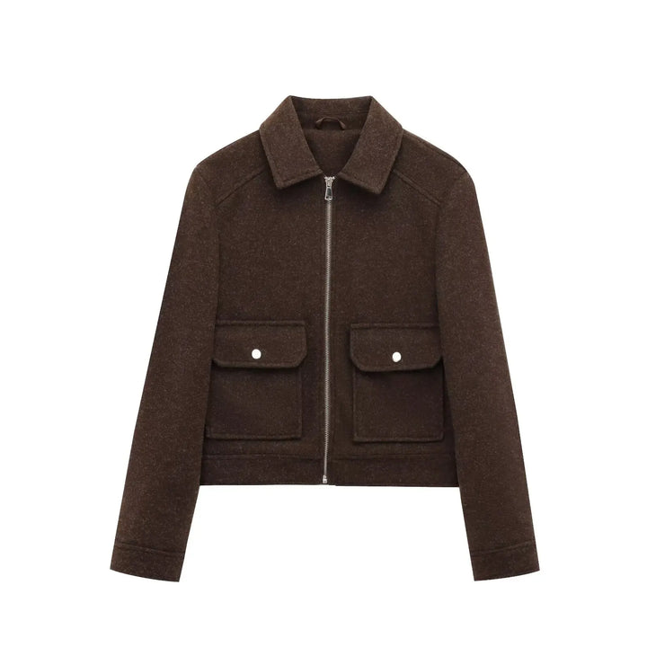 Women’s Casual Zip Front Pocket Jacket