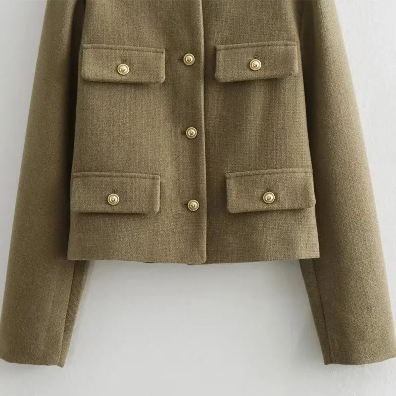 Women's Cropped Blazer Jacket