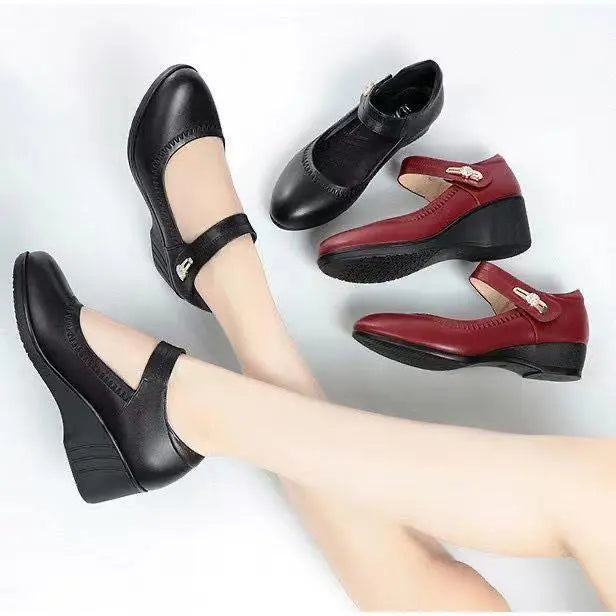 Lydia – Elegant Mid-Heel Comfort Real Leather Shoes