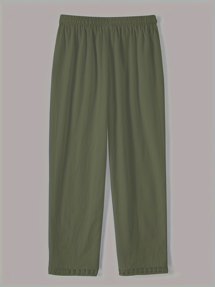 Relaxed Contrast Trim Cropped Pants