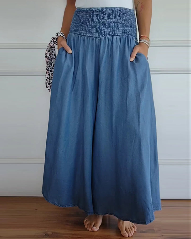 Flowy Smocked Waist Pants