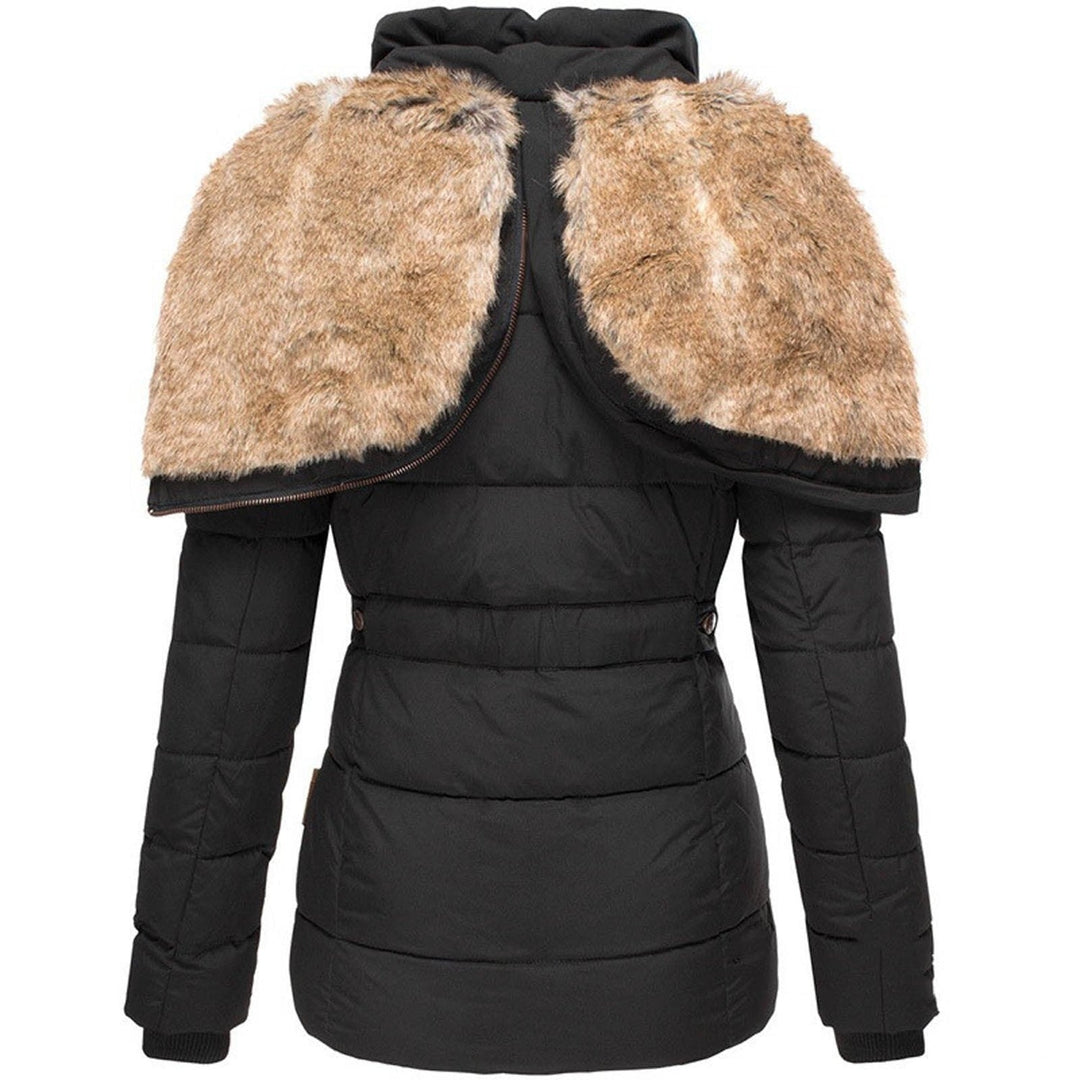 Women’s Winter Puffer Jacket with Fur Hood