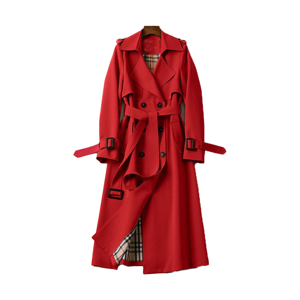 Women’s Double-Breasted Belted Trench Coat