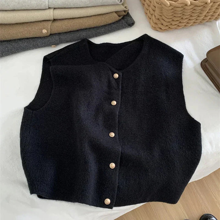 Women’s Button-Up Sleeveless Casual Vest