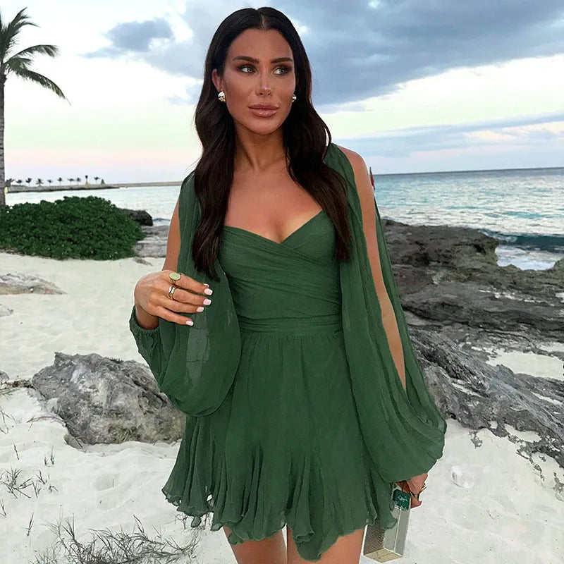 Puff Sleeve Summer Mini Dress