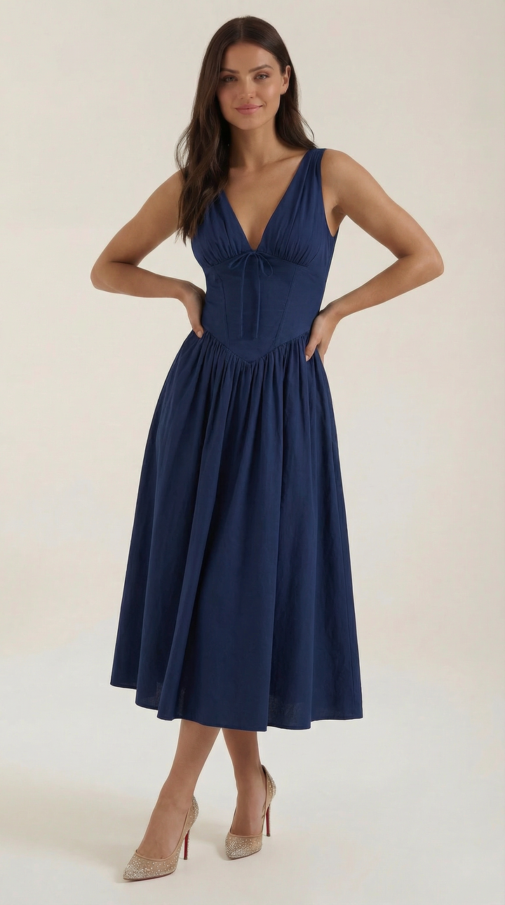 Midi Plunge Dress