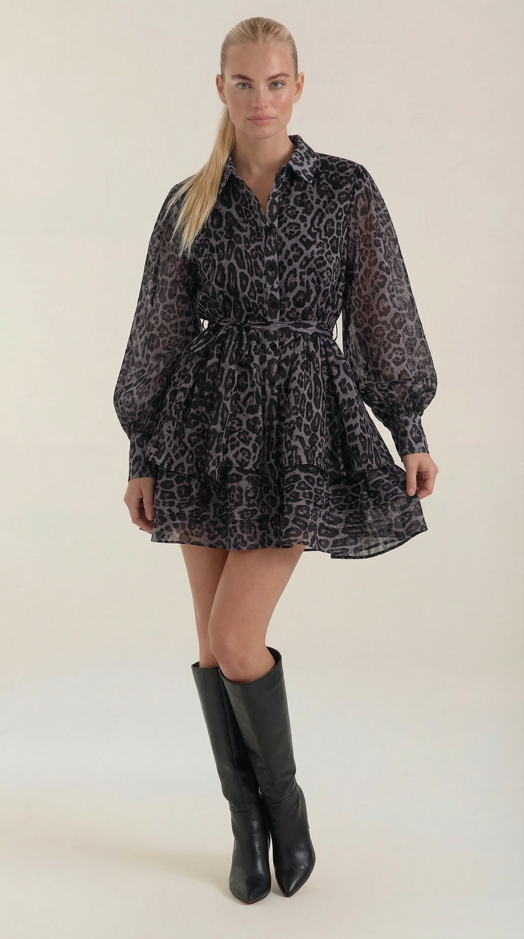 Leopard Print Mini Dress