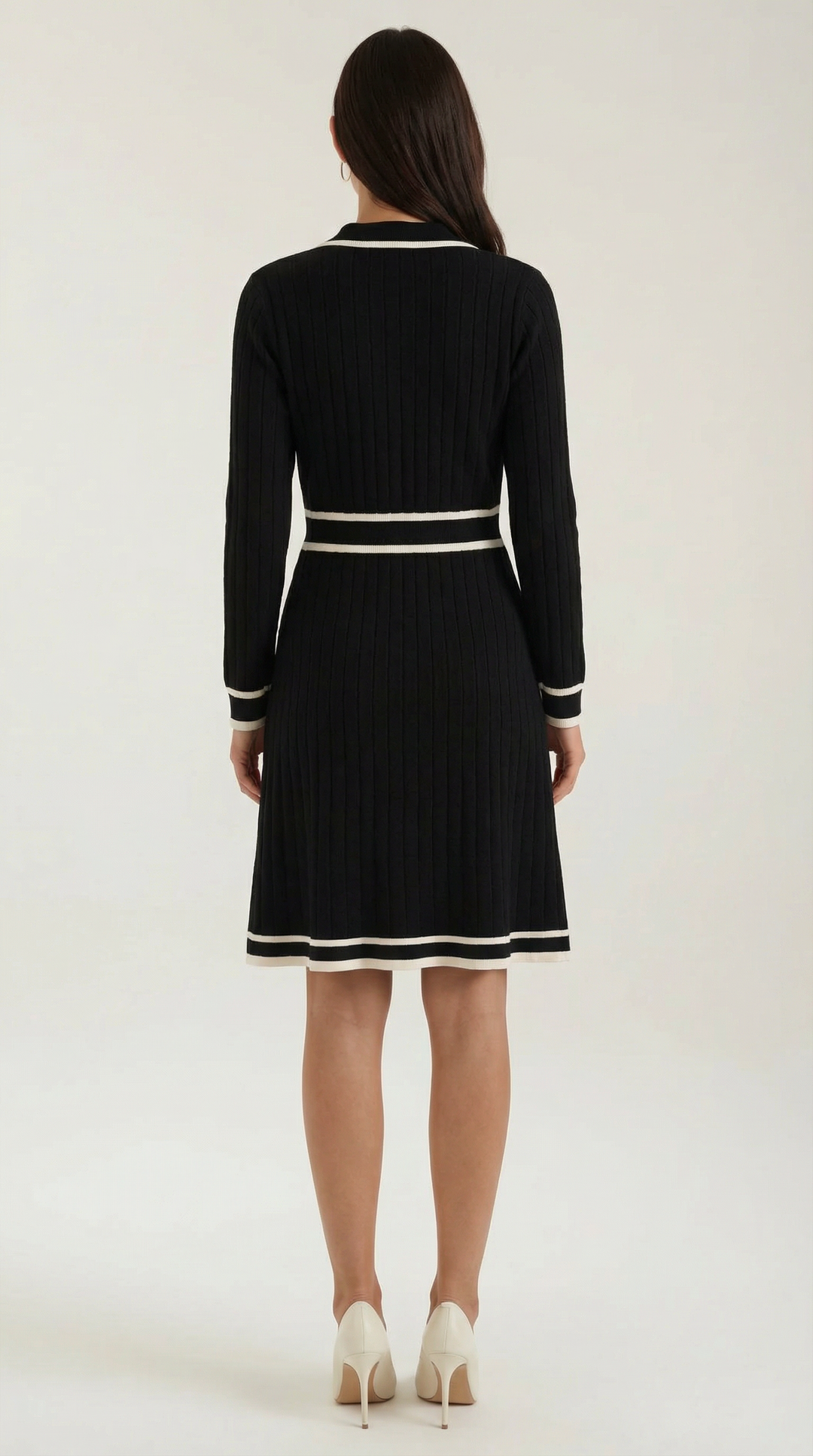 Contrast Trim Mini Dress